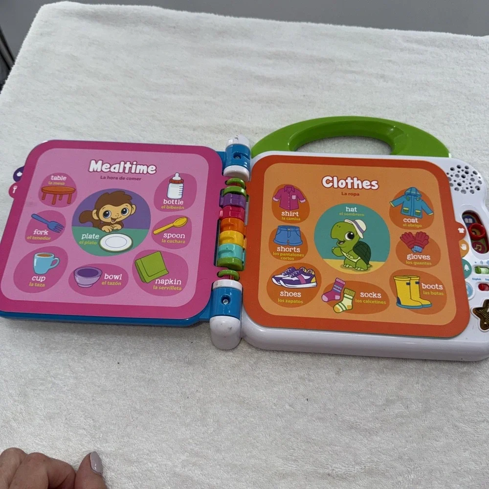 TESTED Leap Frog Learning Friends 100 Words Electronic English Chinese Book Kid